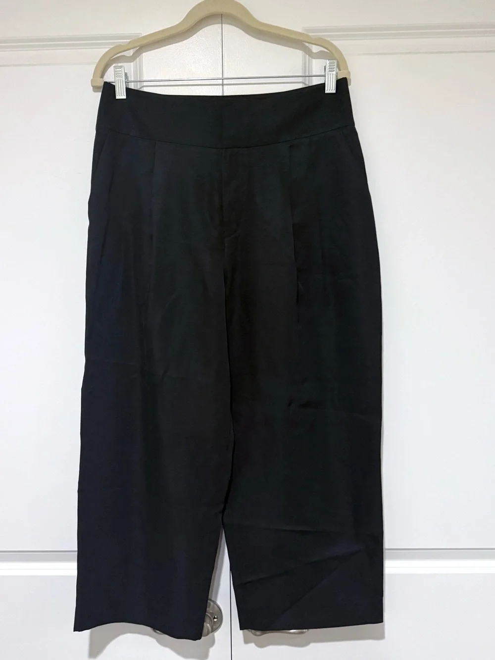 Club Monaco Black Linen Blend Wide Leg Pants